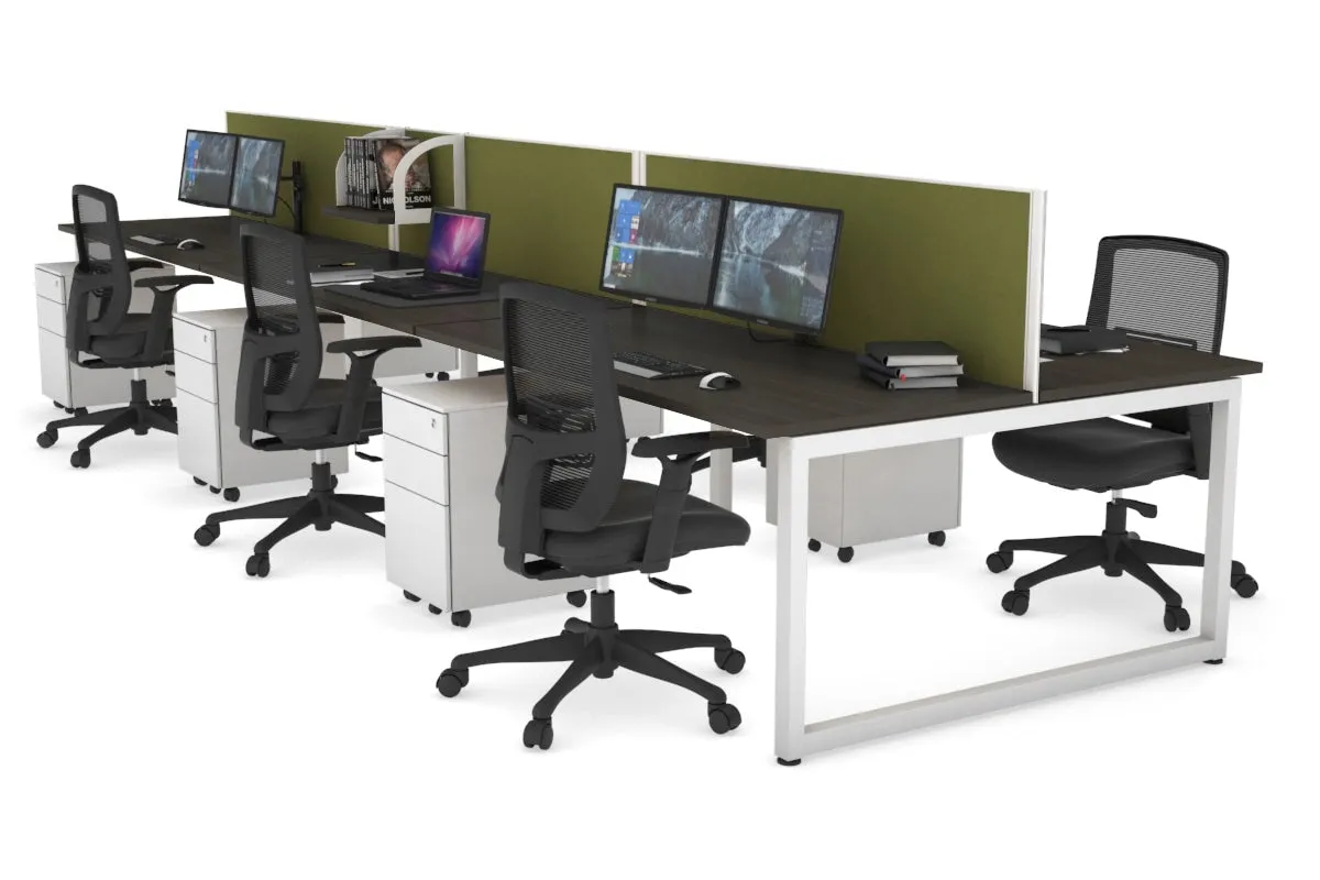 Quadro Loop Legs 6 Person Office Workstation [1200L x 700W]