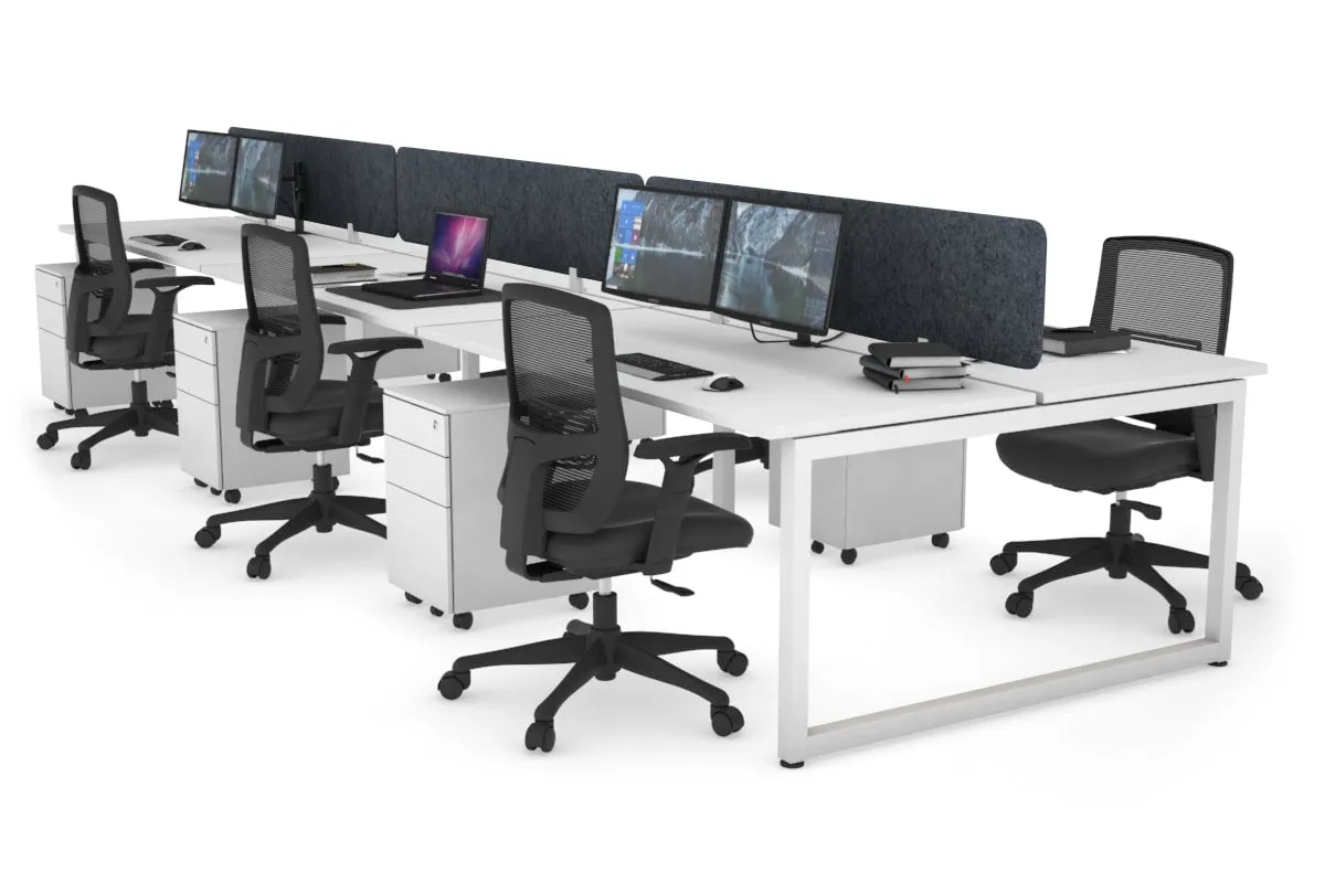 Quadro Loop Legs 6 Person Office Workstation [1200L x 700W]