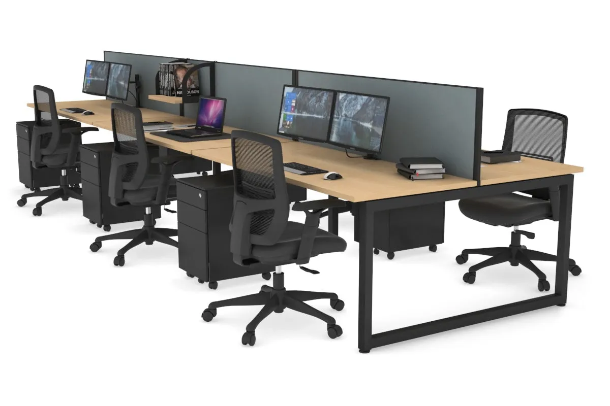 Quadro Loop Legs 6 Person Office Workstation [1200L x 700W]