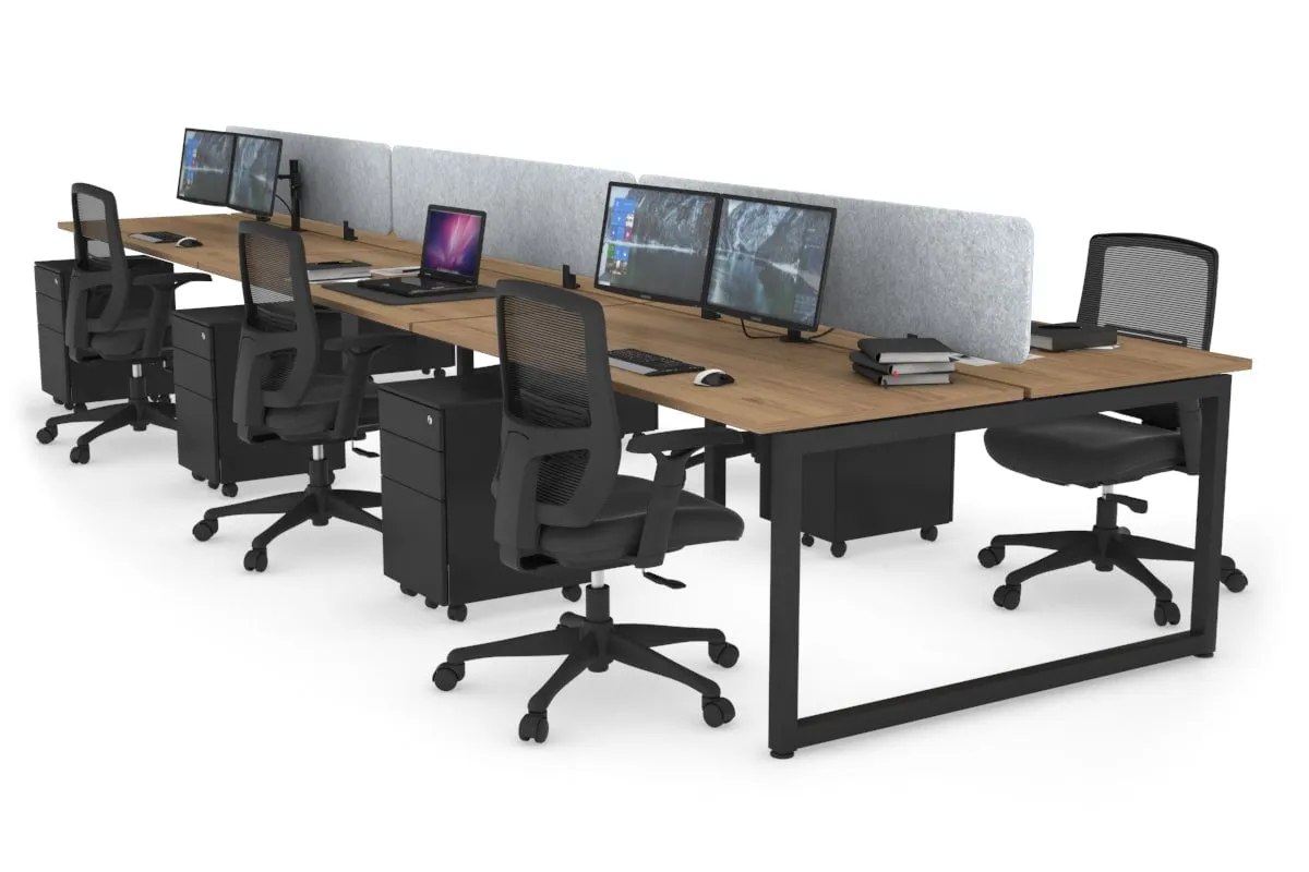 Quadro Loop Legs 6 Person Office Workstation [1200L x 700W]