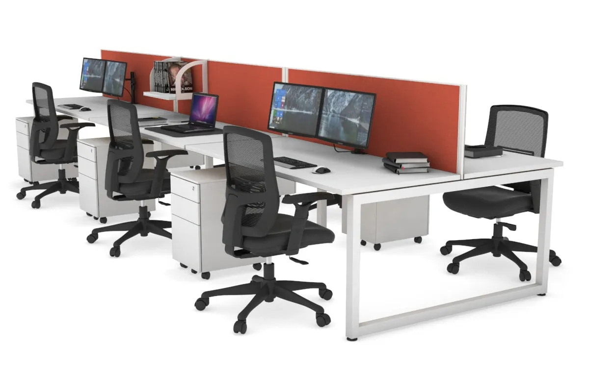 Quadro Loop Legs 6 Person Office Workstation [1200L x 700W]