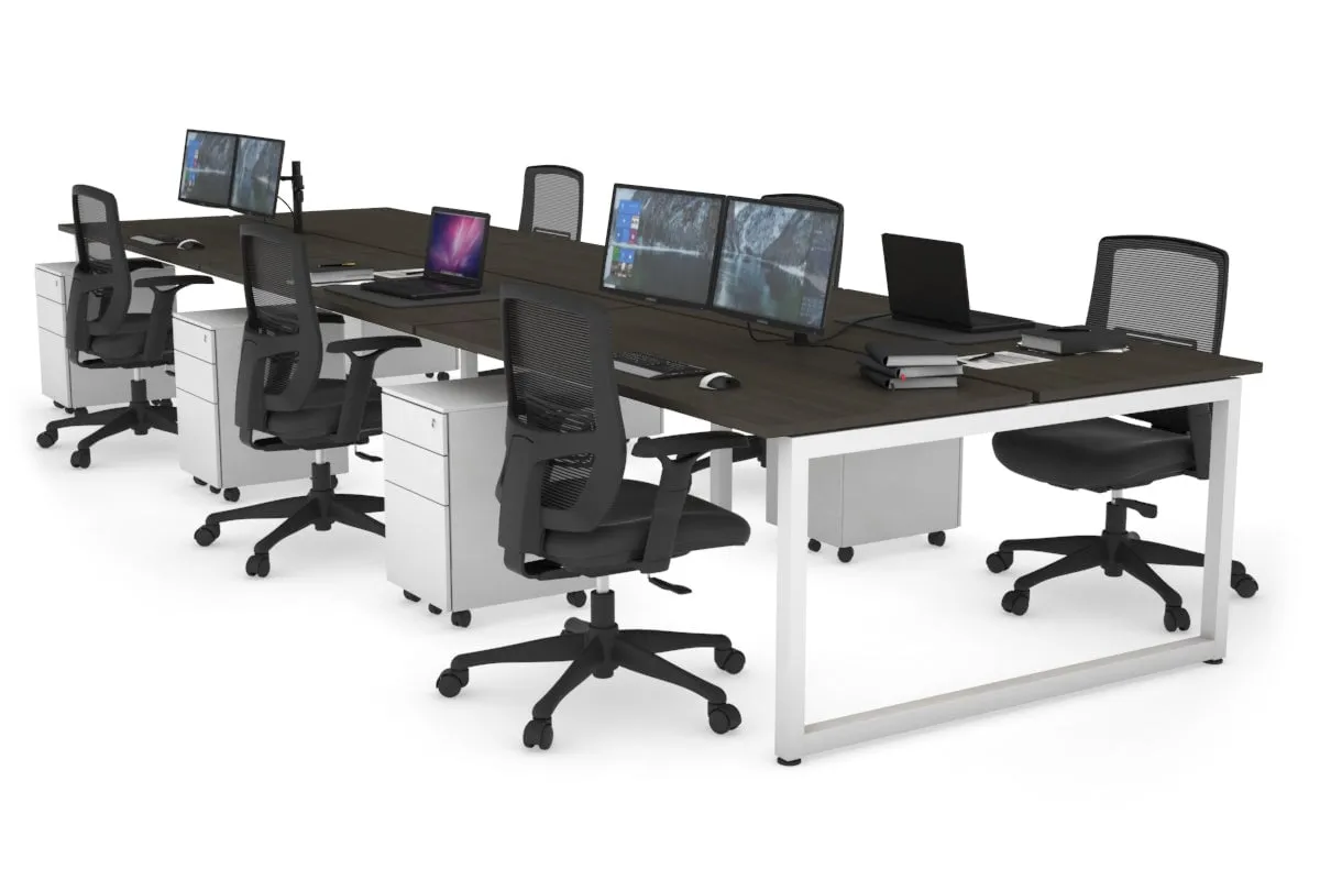 Quadro Loop Legs 6 Person Office Workstation [1200L x 700W]