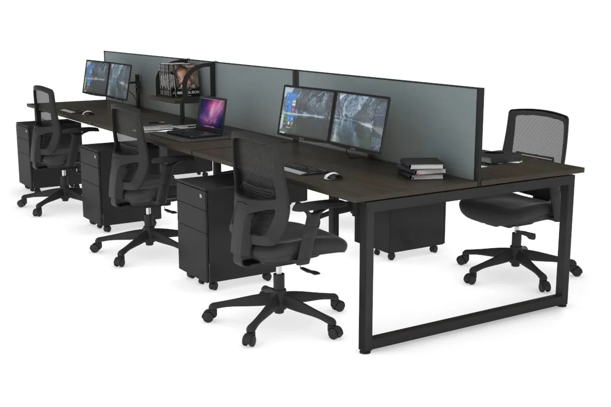 Quadro Loop Legs 6 Person Office Workstation [1200L x 700W]