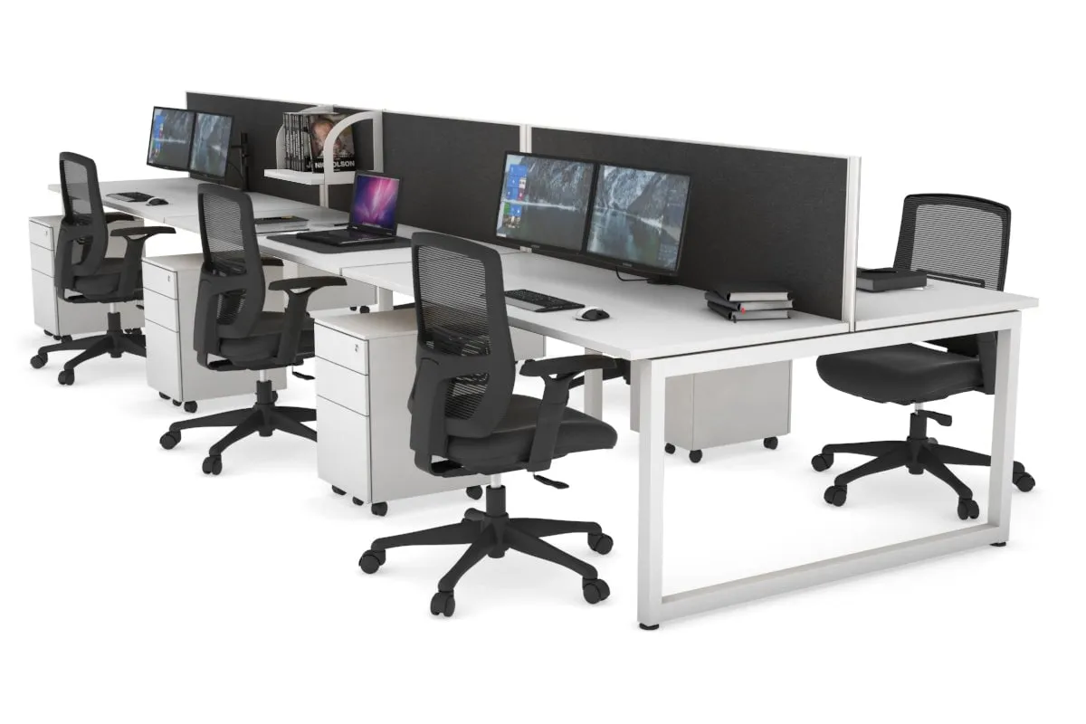 Quadro Loop Legs 6 Person Office Workstation [1200L x 700W]