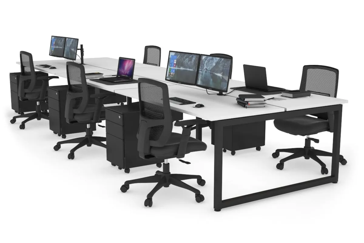 Quadro Loop Legs 6 Person Office Workstation [1200L x 700W]