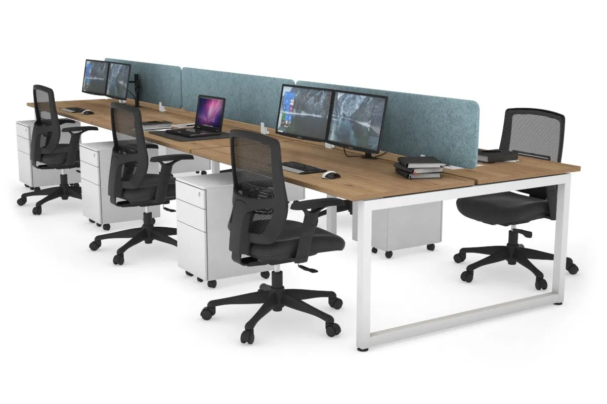 Quadro Loop Legs 6 Person Office Workstation [1200L x 700W]