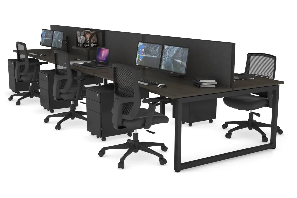 Quadro Loop Legs 6 Person Office Workstation [1200L x 700W]