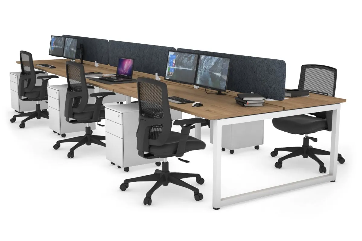 Quadro Loop Legs 6 Person Office Workstation [1200L x 700W]