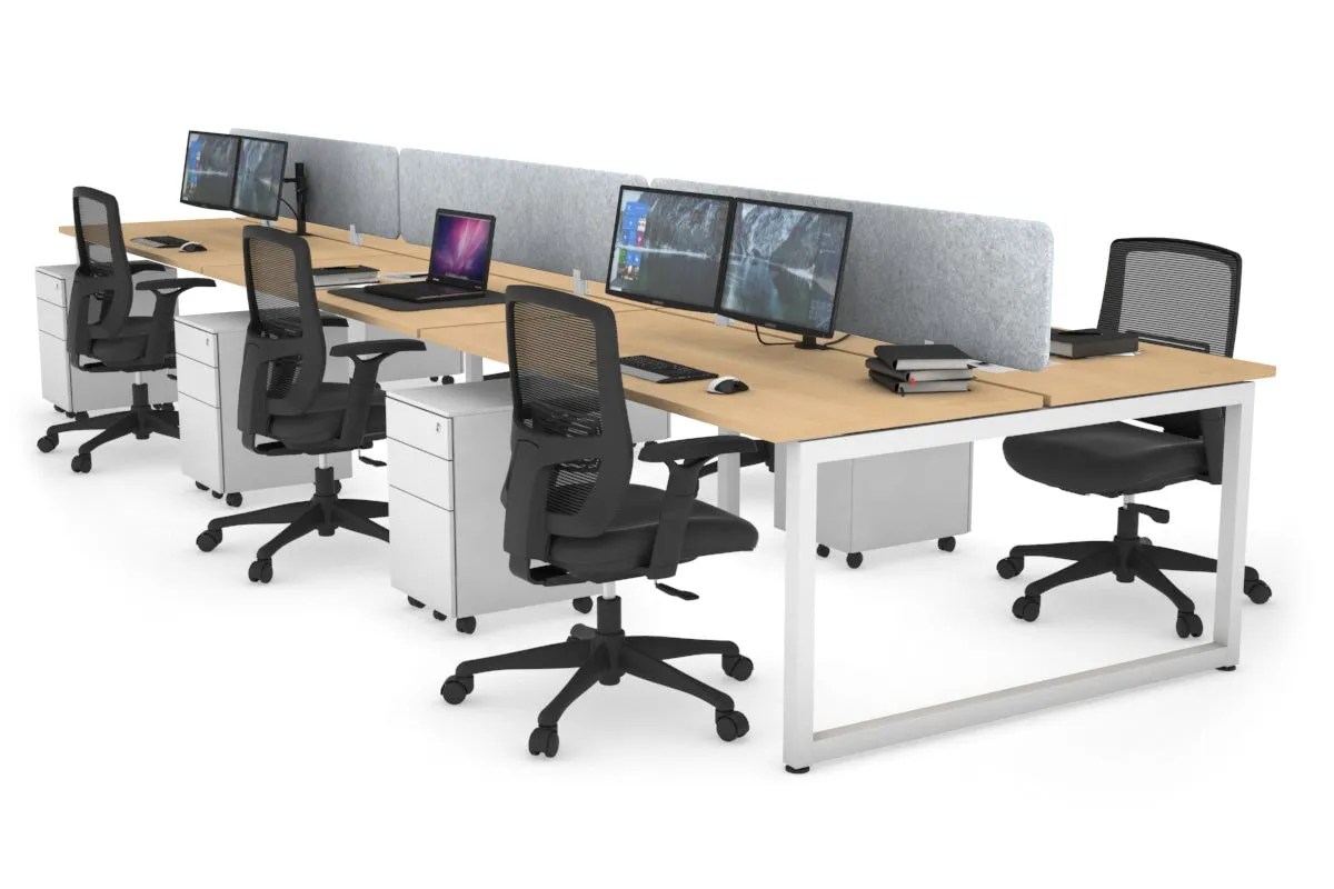 Quadro Loop Legs 6 Person Office Workstation [1200L x 700W]