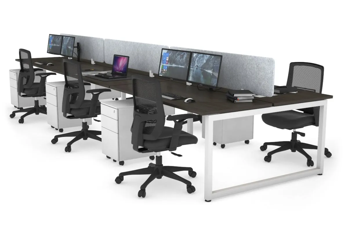 Quadro Loop Legs 6 Person Office Workstation [1200L x 700W]