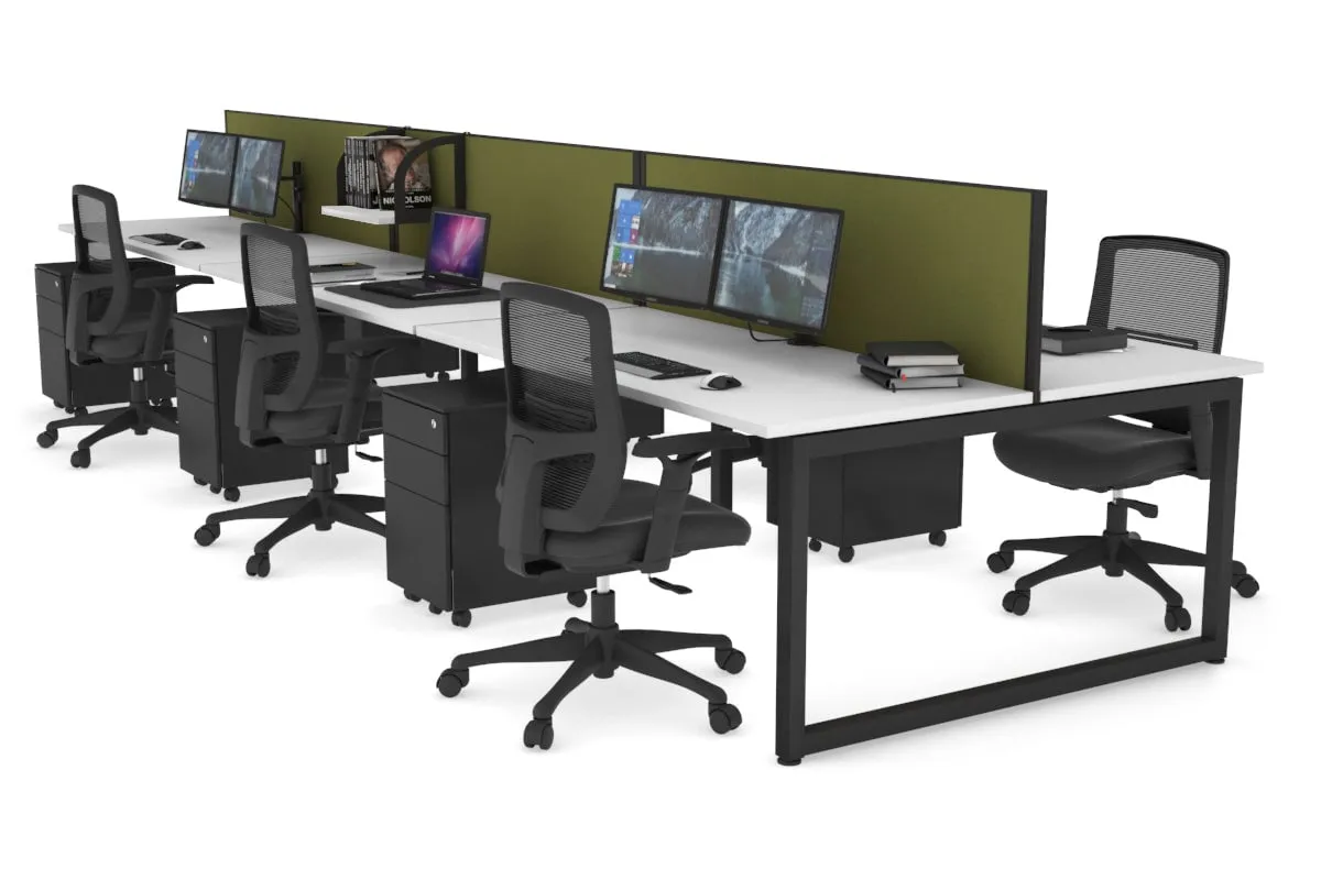 Quadro Loop Legs 6 Person Office Workstation [1200L x 700W]