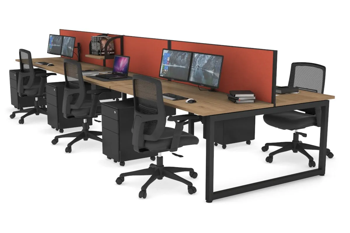 Quadro Loop Legs 6 Person Office Workstation [1200L x 700W]