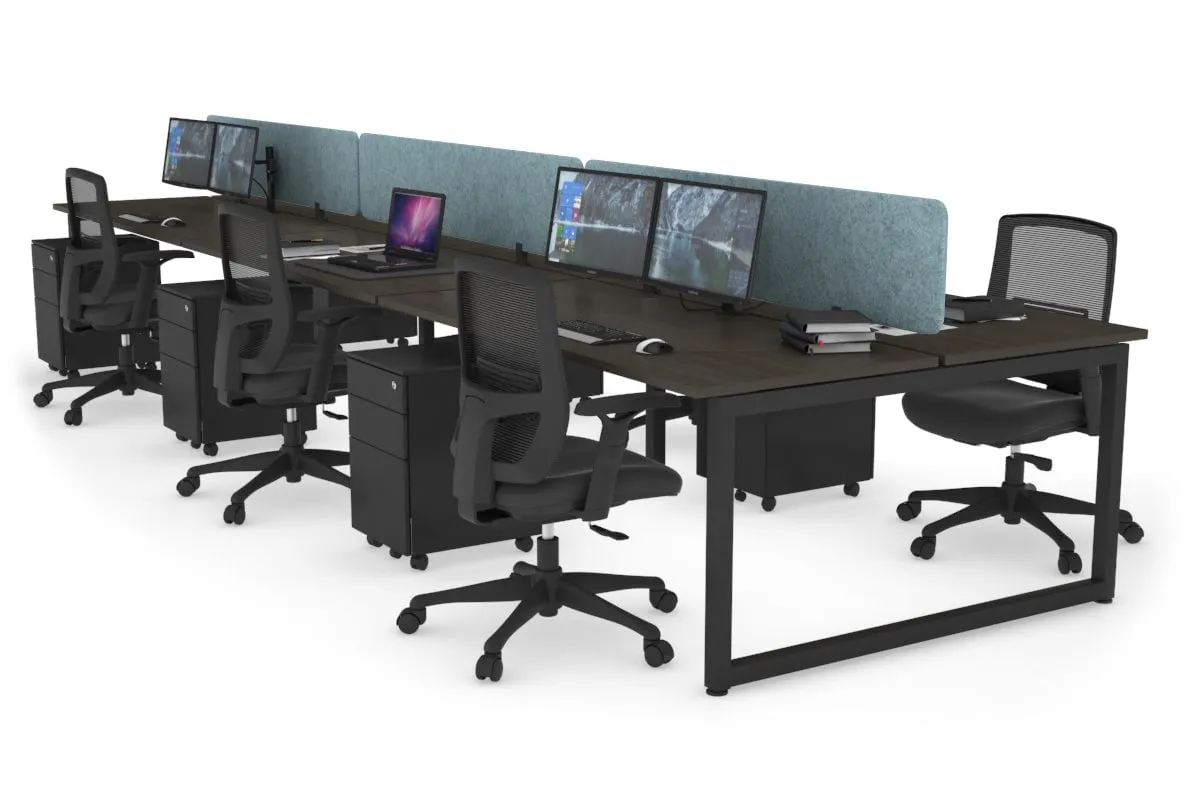 Quadro Loop Legs 6 Person Office Workstation [1200L x 700W]