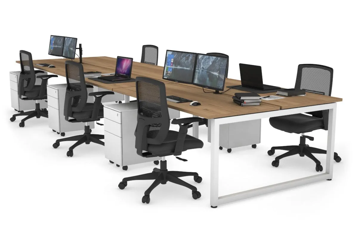 Quadro Loop Legs 6 Person Office Workstation [1200L x 700W]