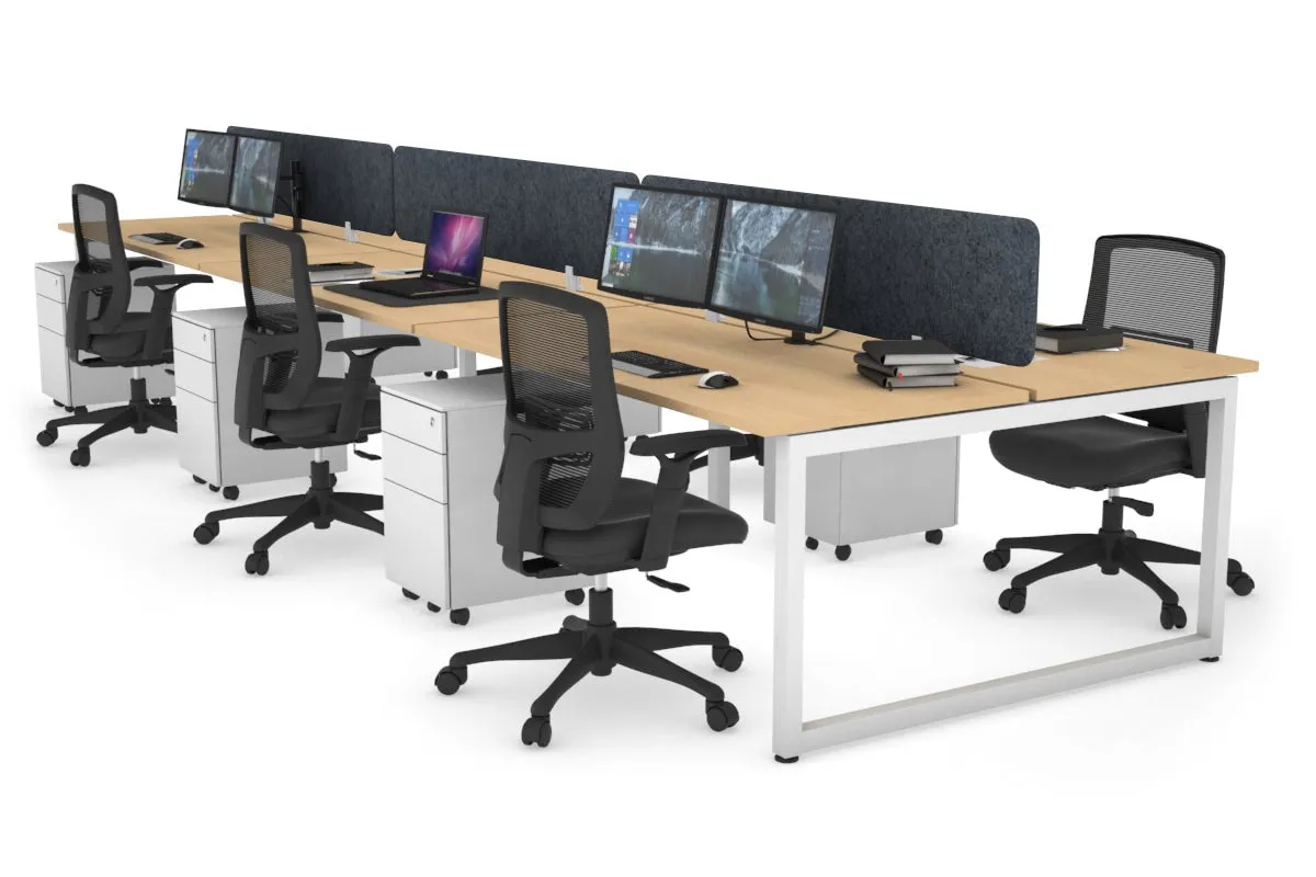 Quadro Loop Legs 6 Person Office Workstation [1200L x 700W]