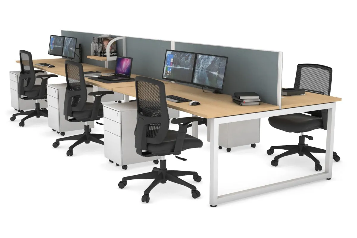 Quadro Loop Legs 6 Person Office Workstation [1200L x 700W]