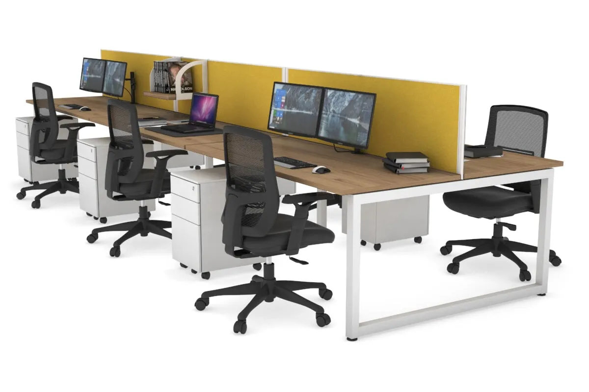 Quadro Loop Legs 6 Person Office Workstation [1200L x 700W]