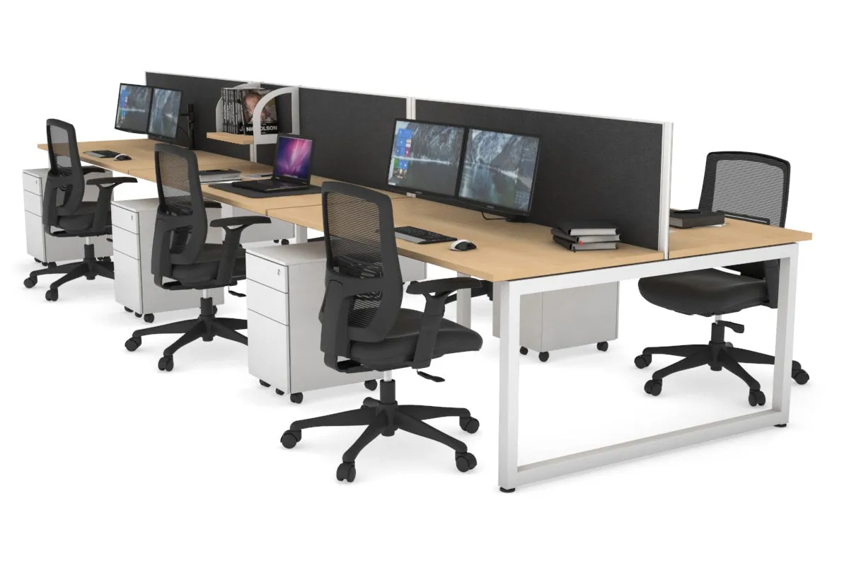 Quadro Loop Legs 6 Person Office Workstation [1200L x 700W]