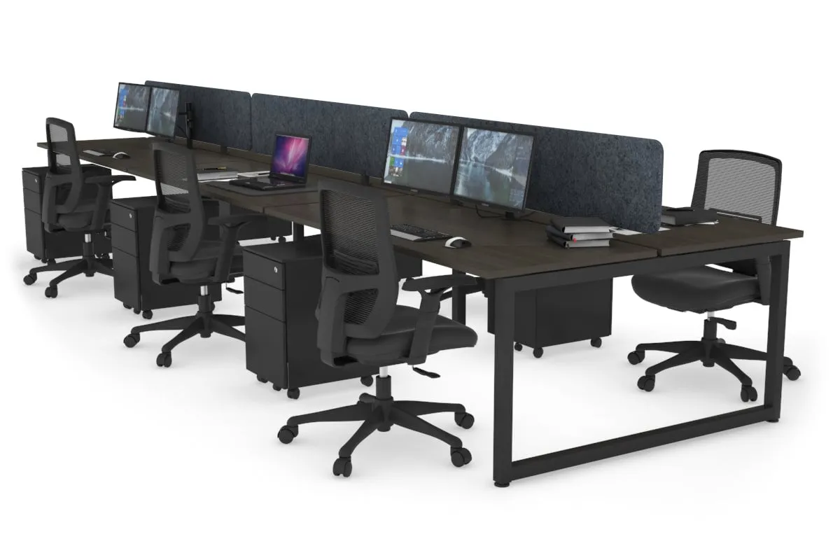 Quadro Loop Legs 6 Person Office Workstation [1200L x 700W]