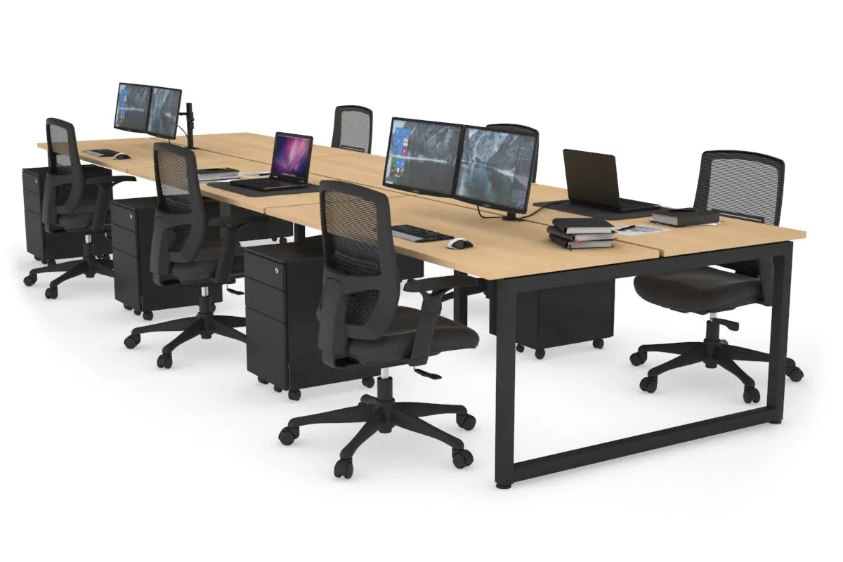 Quadro Loop Legs 6 Person Office Workstation [1200L x 700W]