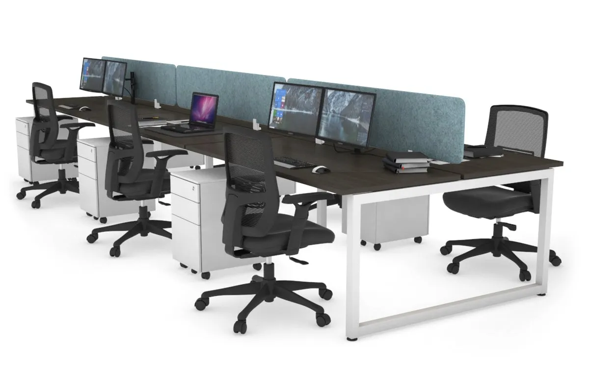 Quadro Loop Legs 6 Person Office Workstation [1200L x 700W]