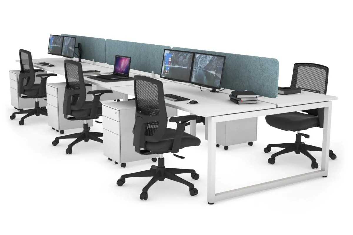 Quadro Loop Legs 6 Person Office Workstation [1200L x 700W]