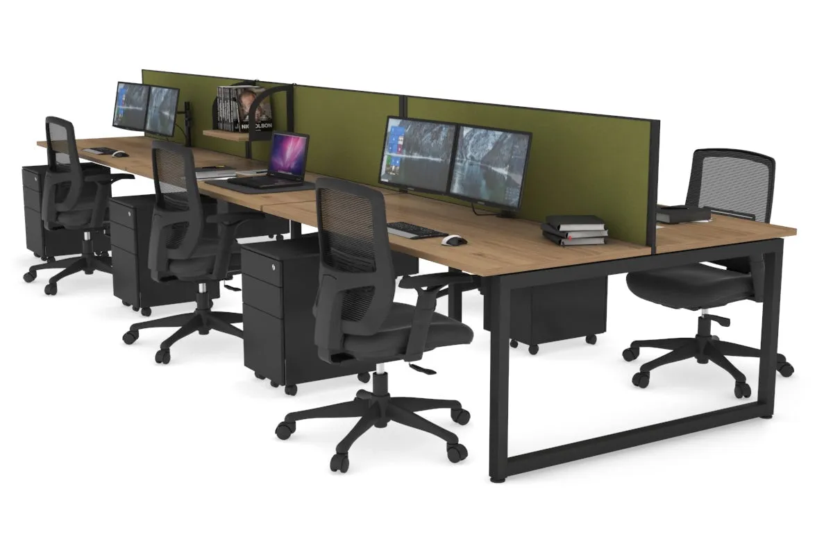 Quadro Loop Legs 6 Person Office Workstation [1200L x 700W]