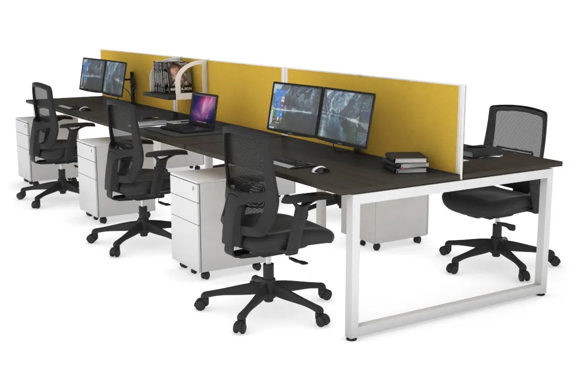 Quadro Loop Legs 6 Person Office Workstation [1200L x 700W]