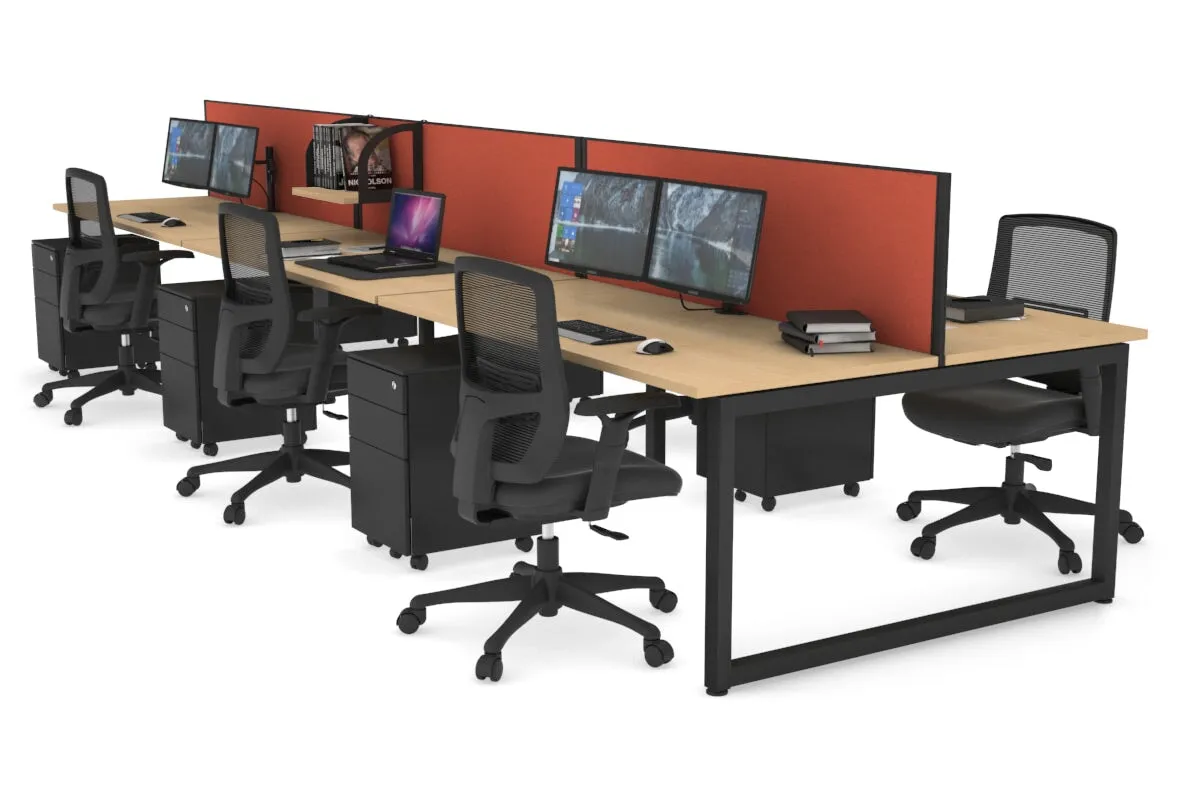 Quadro Loop Legs 6 Person Office Workstation [1200L x 700W]