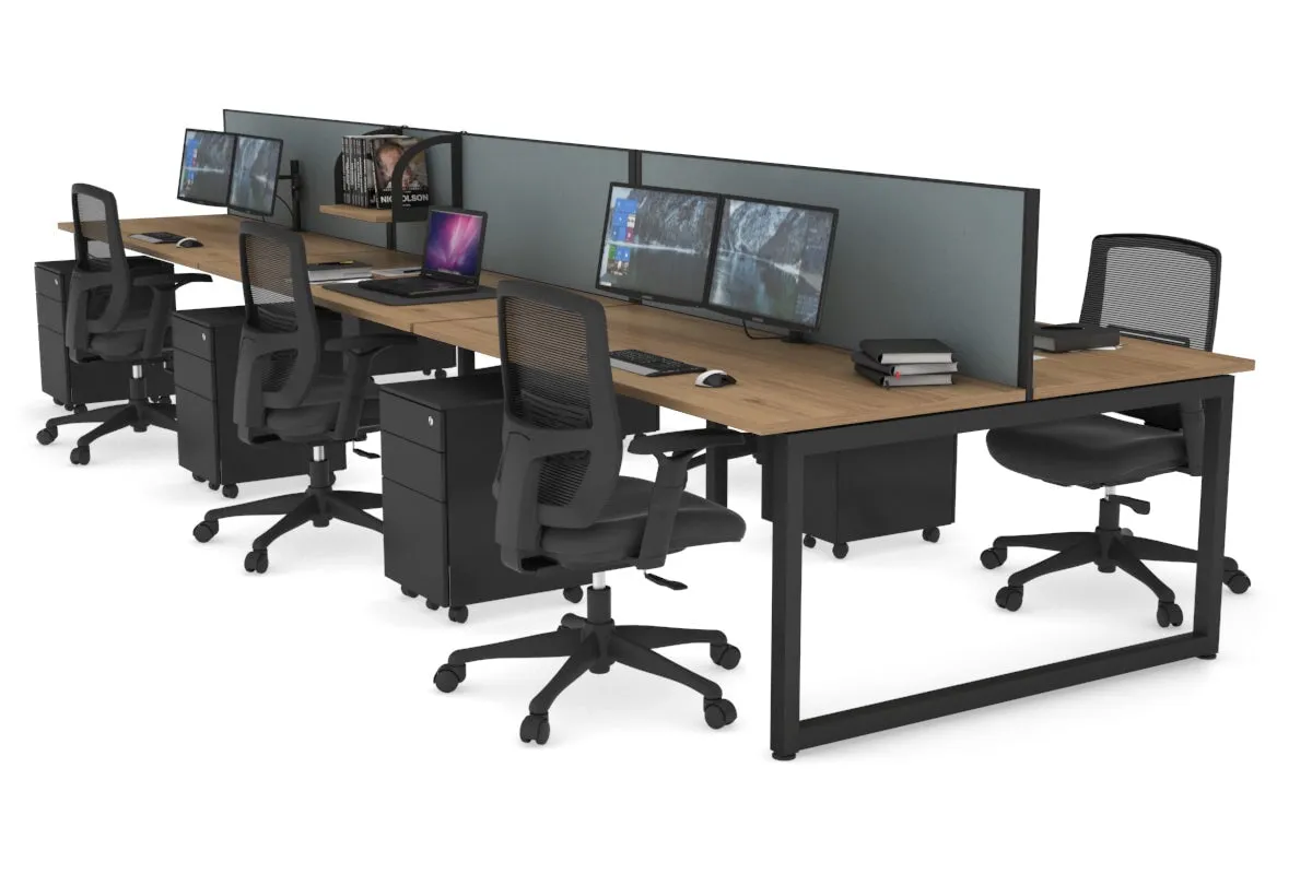 Quadro Loop Legs 6 Person Office Workstation [1200L x 700W]