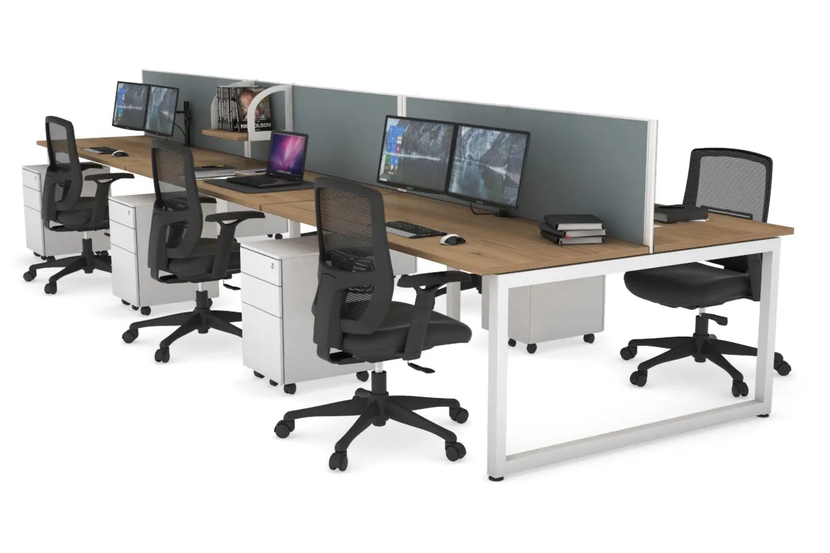 Quadro Loop Legs 6 Person Office Workstation [1200L x 700W]