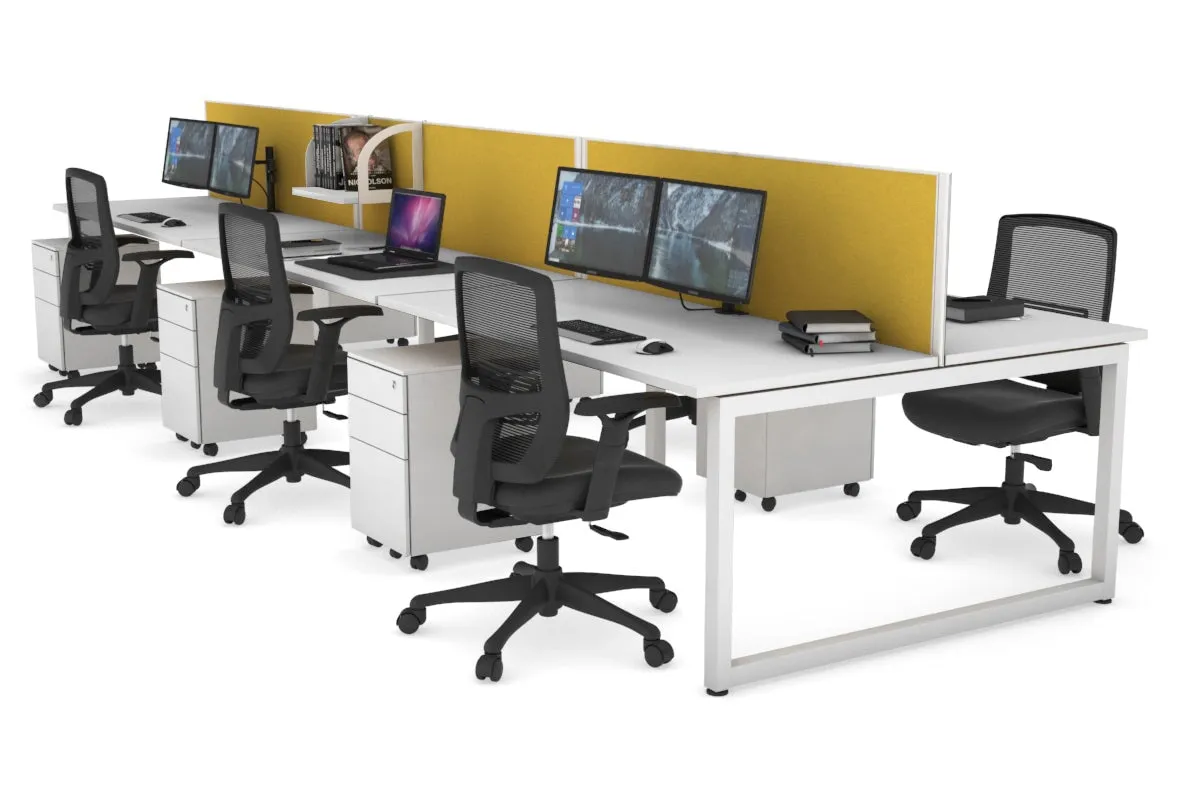 Quadro Loop Legs 6 Person Office Workstation [1200L x 700W]