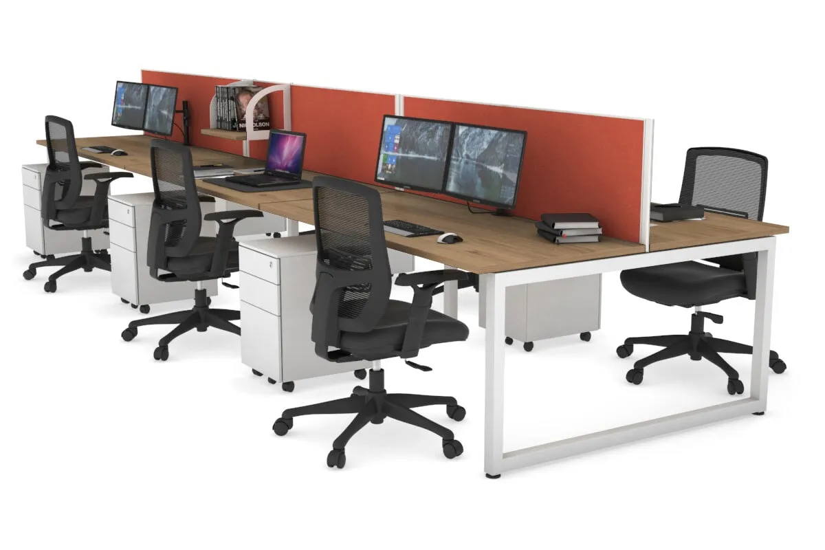 Quadro Loop Legs 6 Person Office Workstation [1200L x 700W]