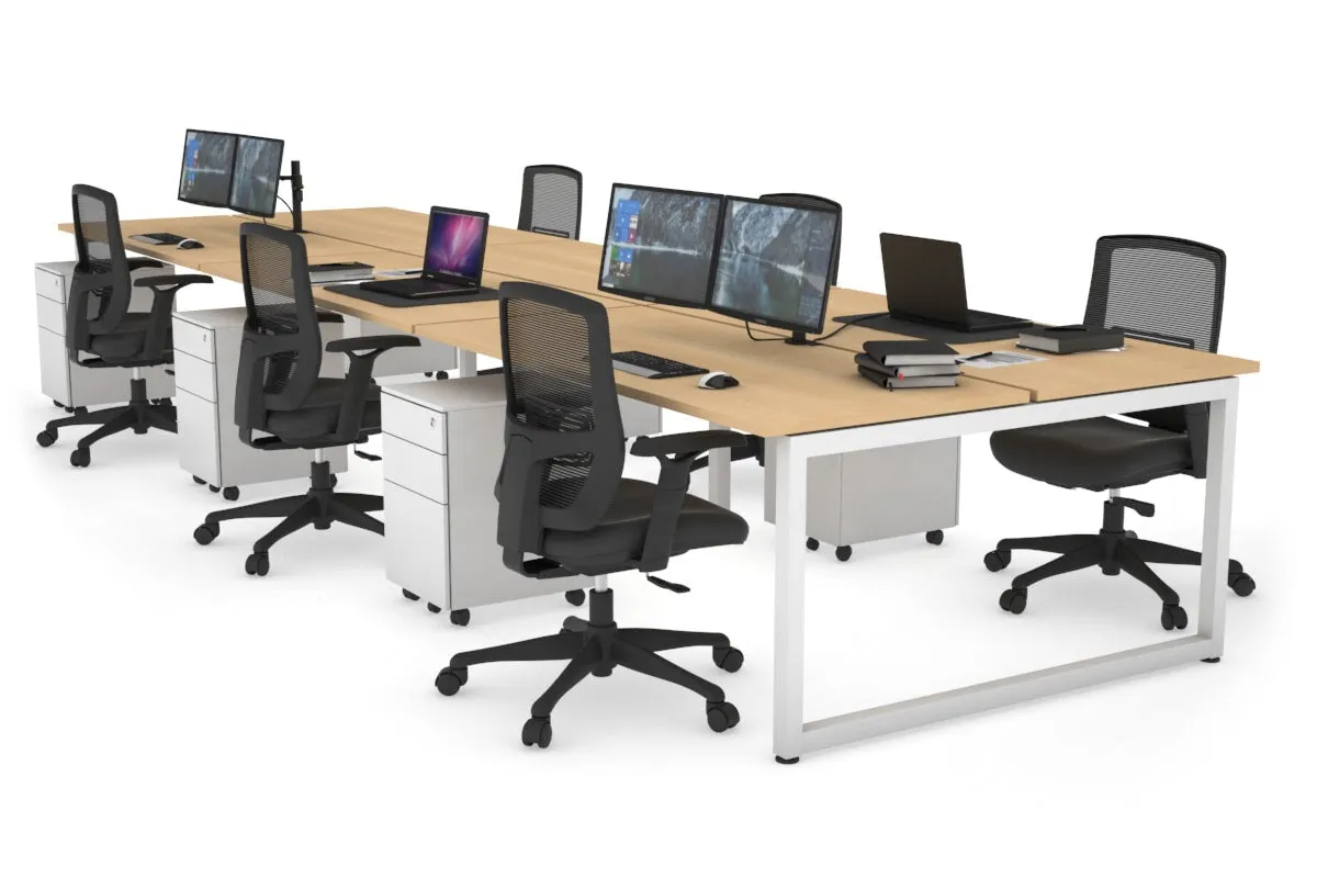 Quadro Loop Legs 6 Person Office Workstation [1200L x 700W]