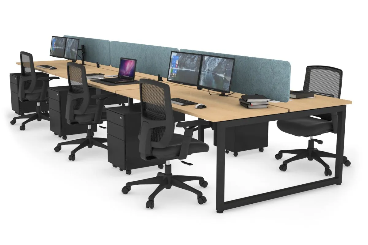 Quadro Loop Legs 6 Person Office Workstation [1200L x 700W]