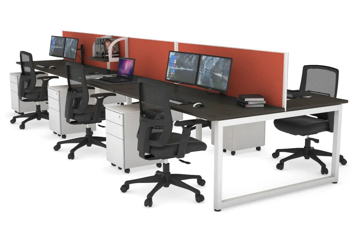 Quadro Loop Legs 6 Person Office Workstation [1200L x 700W]