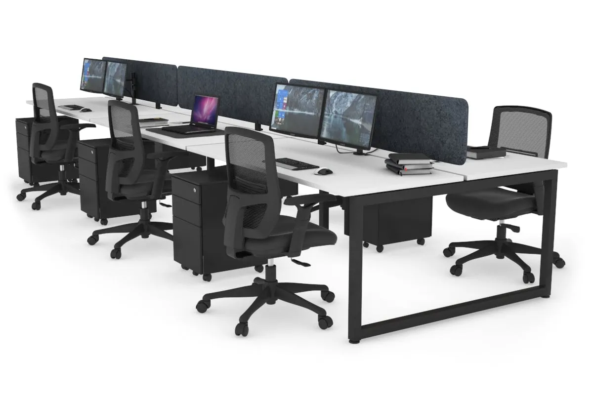 Quadro Loop Legs 6 Person Office Workstation [1200L x 700W]