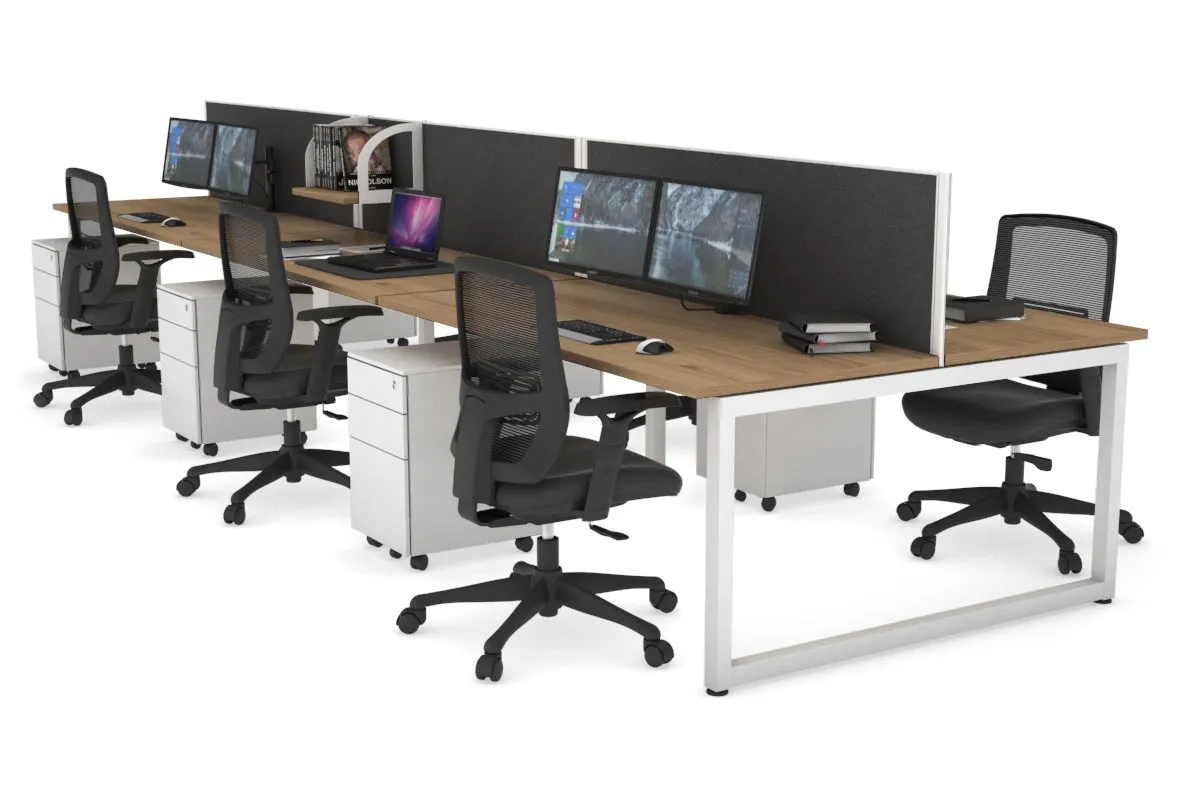 Quadro Loop Legs 6 Person Office Workstation [1200L x 700W]