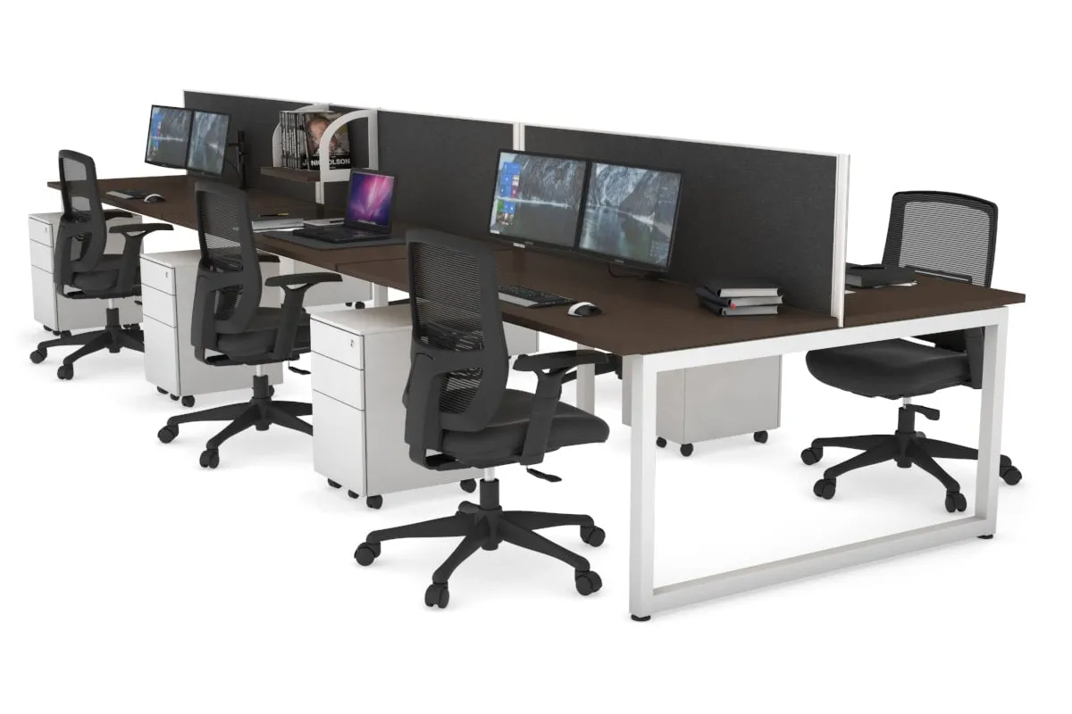 Quadro Loop Legs 6 Person Office Workstation [1200L x 700W]