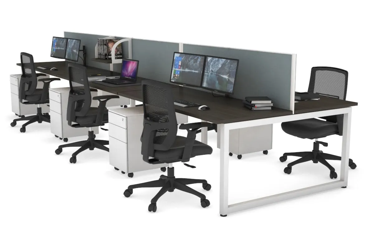 Quadro Loop Legs 6 Person Office Workstation [1200L x 700W]