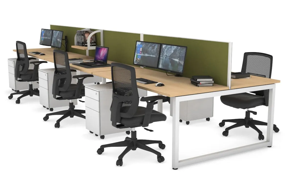 Quadro Loop Legs 6 Person Office Workstation [1200L x 700W]