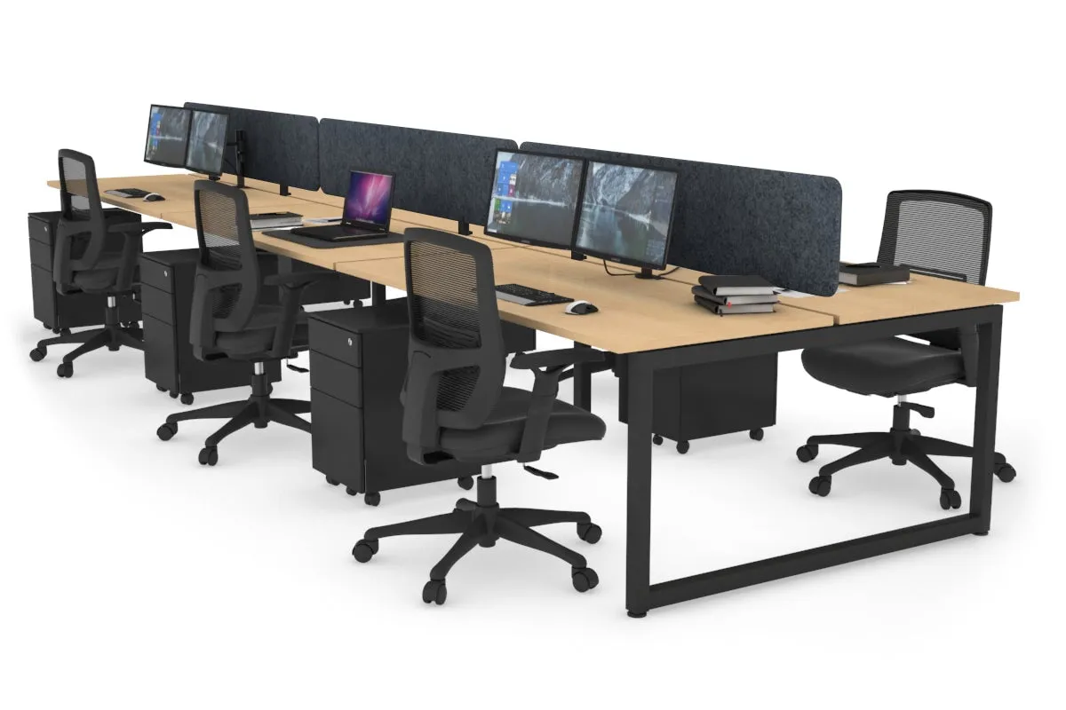 Quadro Loop Legs 6 Person Office Workstation [1200L x 700W]