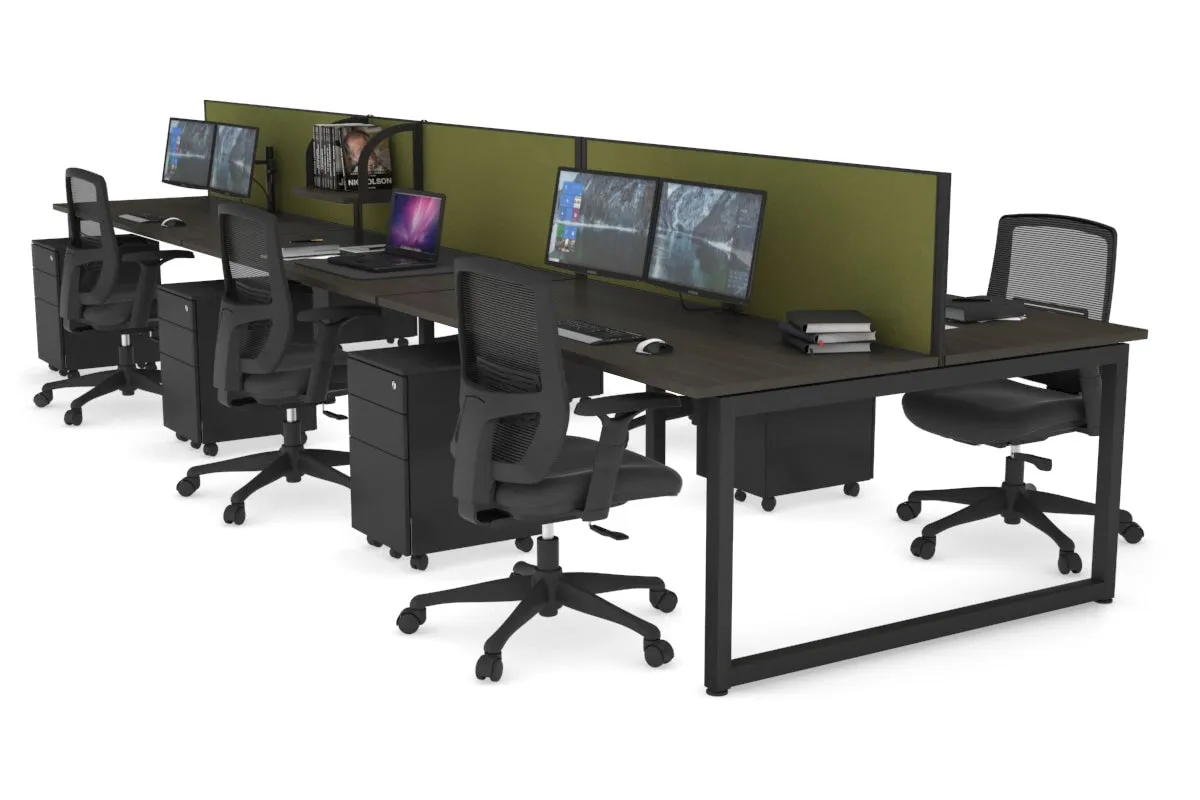 Quadro Loop Legs 6 Person Office Workstation [1200L x 700W]