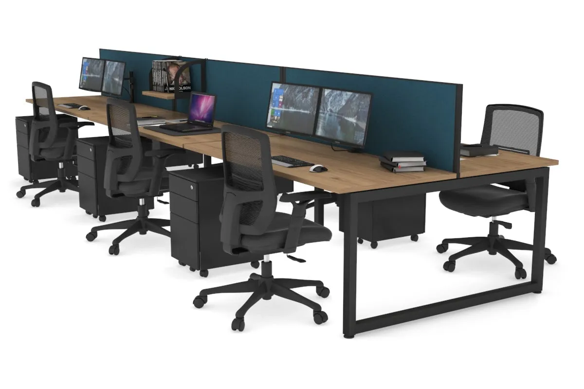 Quadro Loop Legs 6 Person Office Workstation [1200L x 700W]