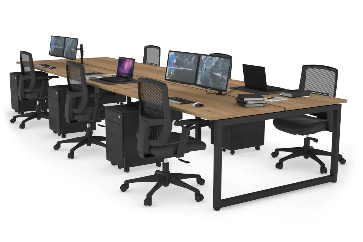 Quadro Loop Legs 6 Person Office Workstation [1200L x 700W]