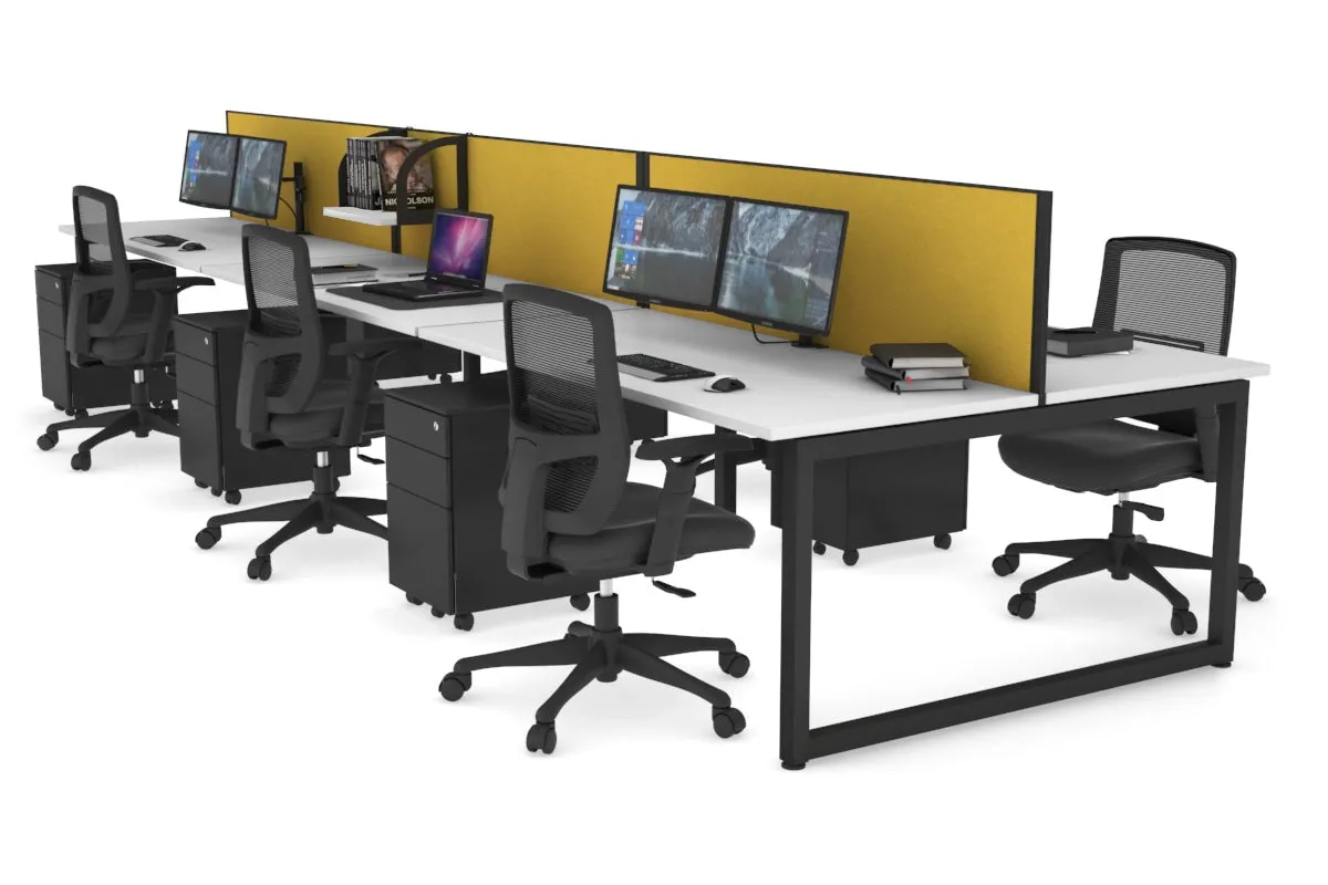 Quadro Loop Legs 6 Person Office Workstation [1200L x 700W]