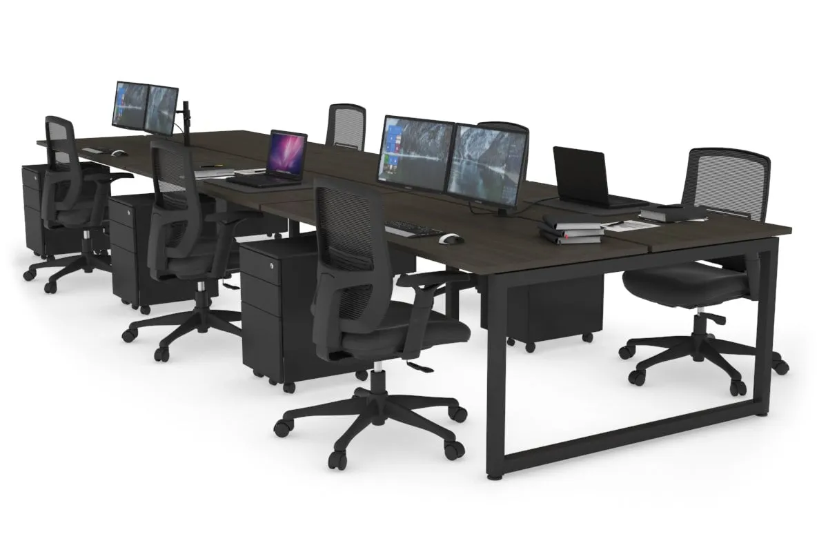 Quadro Loop Legs 6 Person Office Workstation [1200L x 700W]