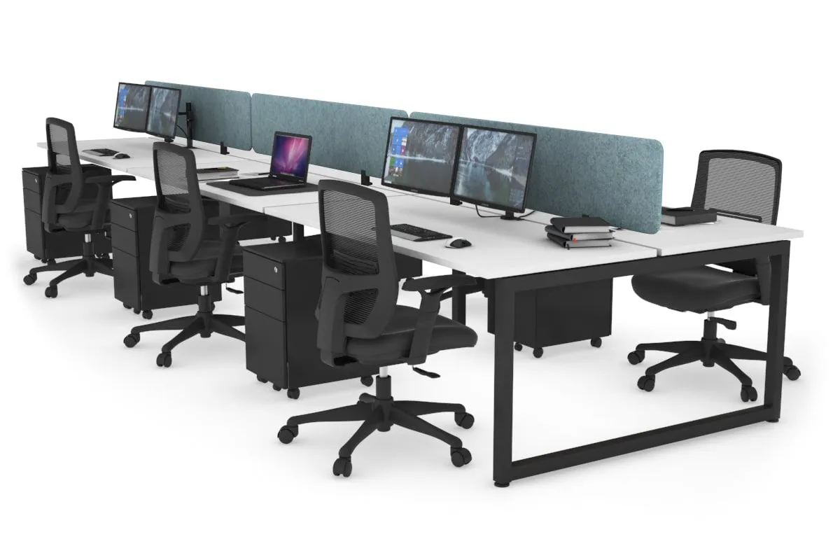 Quadro Loop Legs 6 Person Office Workstation [1200L x 700W]