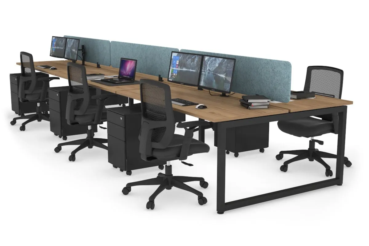 Quadro Loop Legs 6 Person Office Workstation [1200L x 700W]