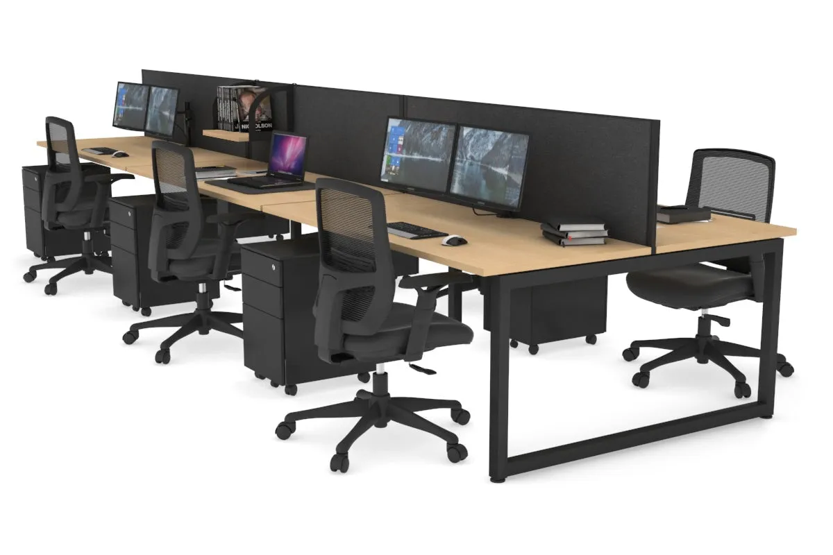 Quadro Loop Legs 6 Person Office Workstation [1200L x 700W]